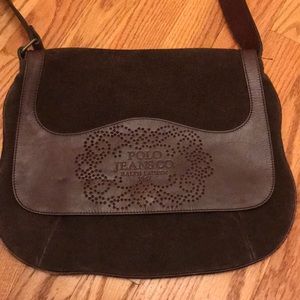 Ralph Lauren brown suede crossbody